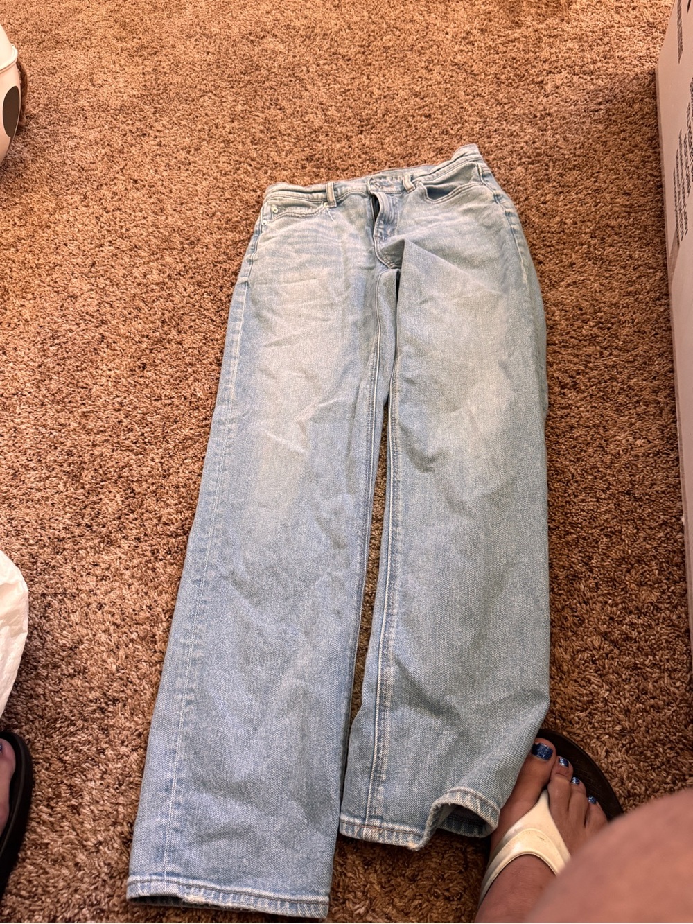 Womens Light Wash Straight-Leg Jeans, dresses lot - Picture 16 of 16